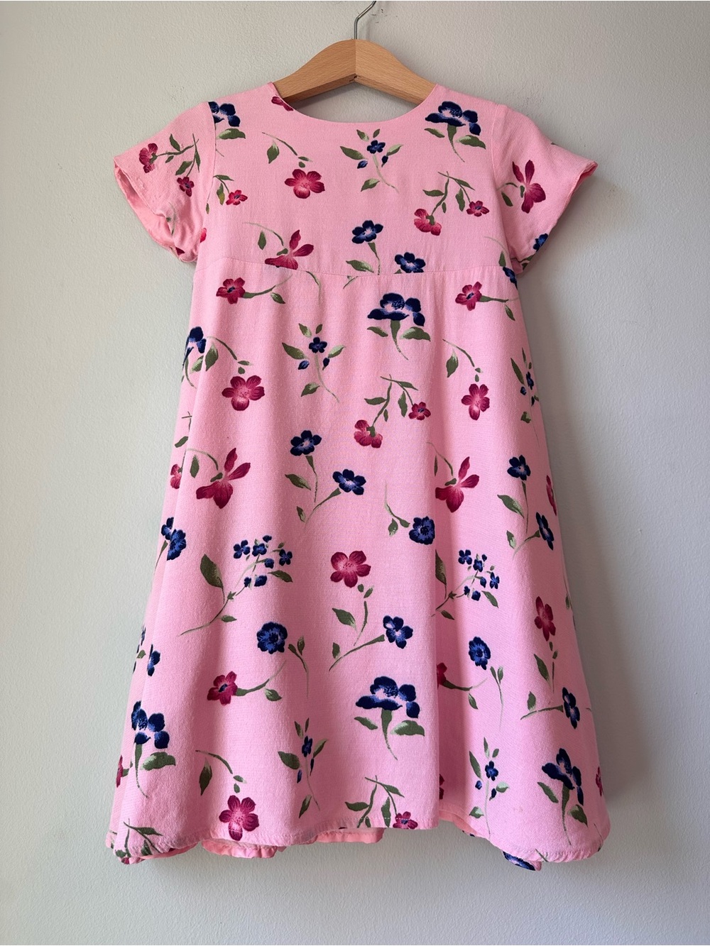 90’s Pink Foral Cottagecore Midi Dress Size 4T Talbots Kids